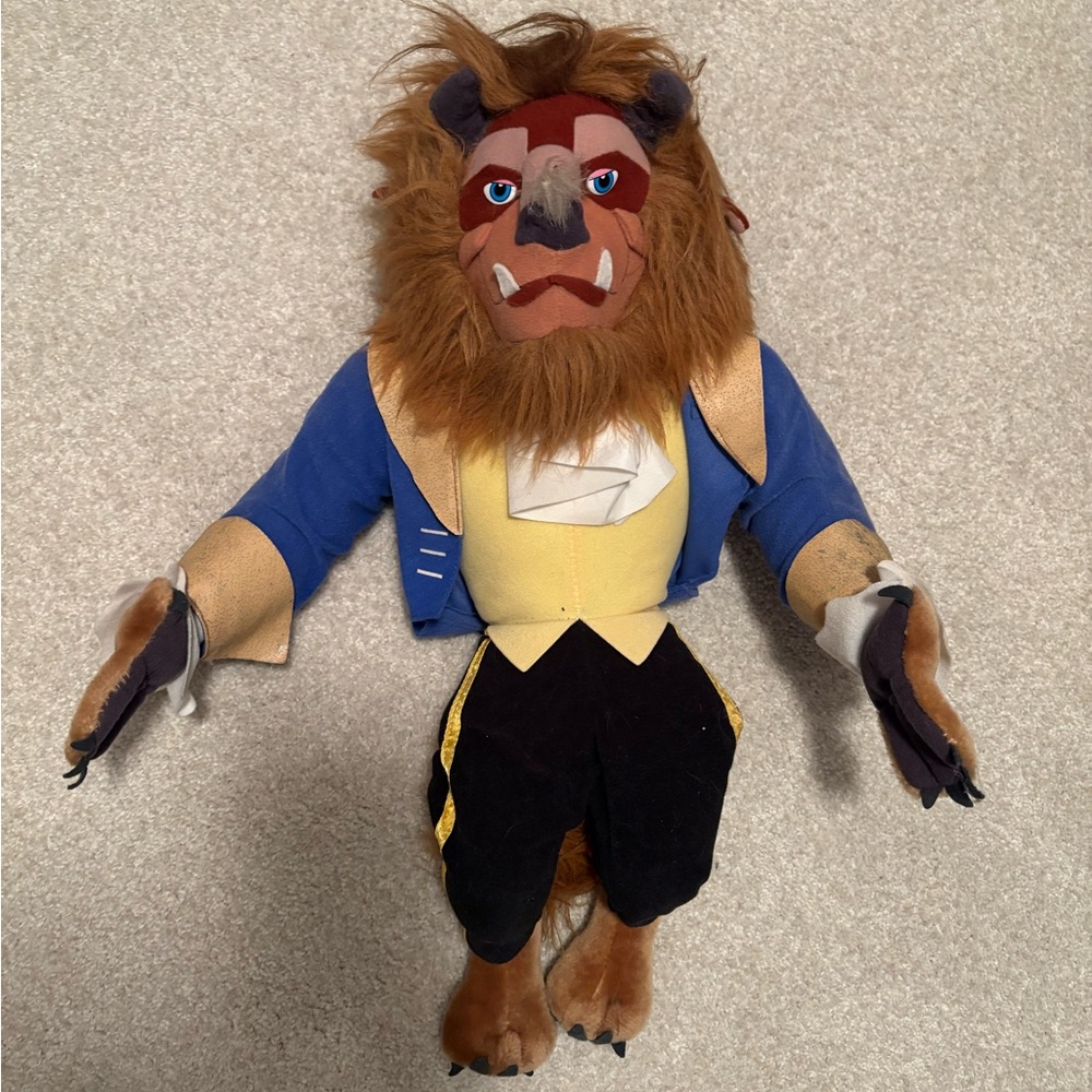 Vintage Disney Beauty and The Beast Plush Beast 22" Jumbo Stuffed Animal